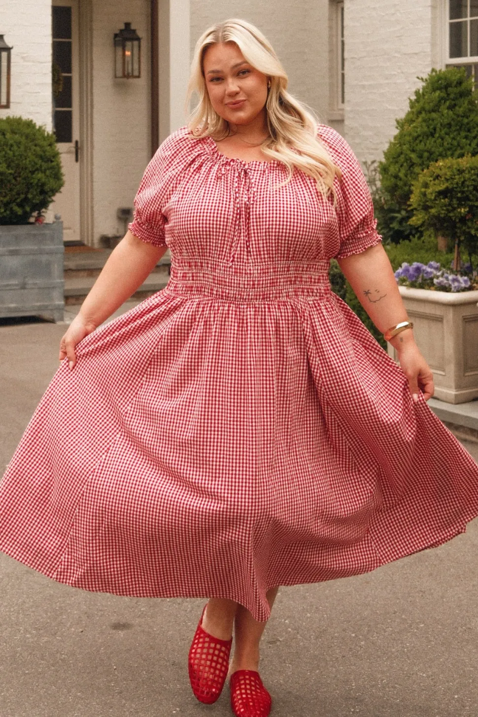 Jessie Dress in Red Gingham