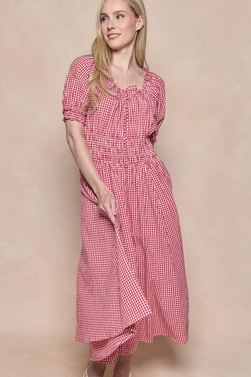 Jessie Dress in Red Gingham