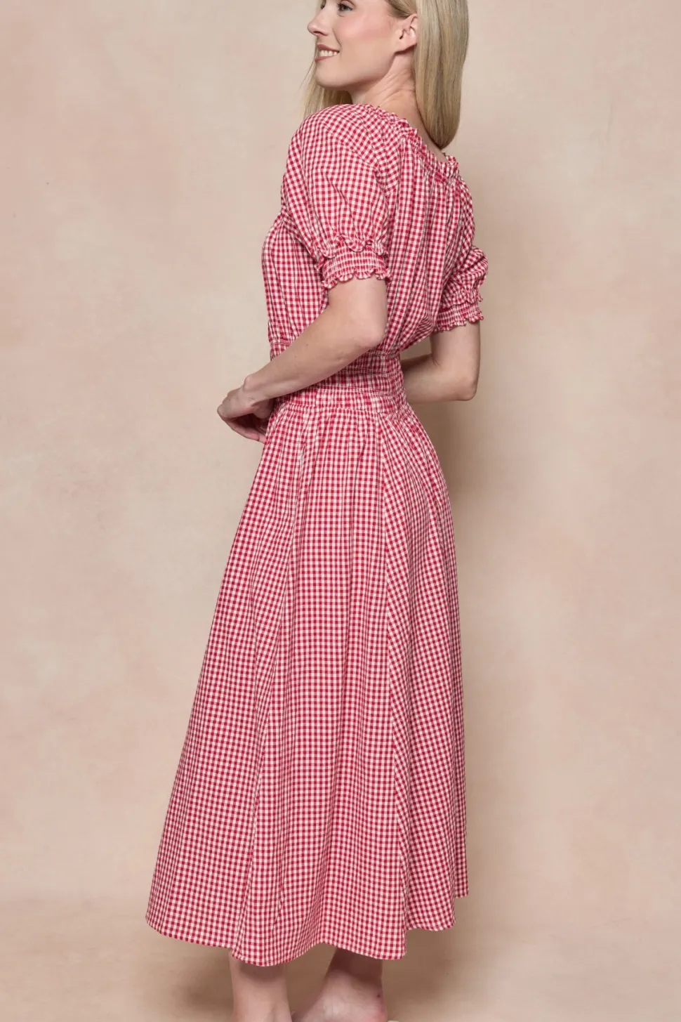 Jessie Dress in Red Gingham