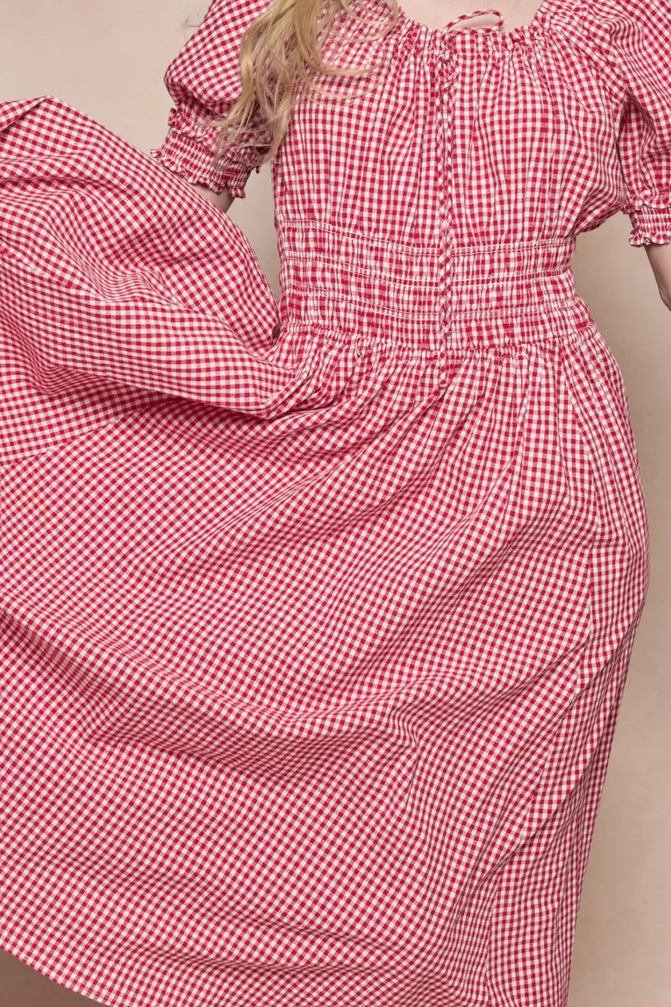 Jessie Dress in Red Gingham
