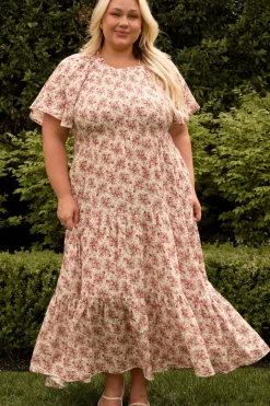 Jovie Dress in Ivory Heritage Rose