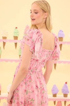 Juliana Dress in Rose Trance