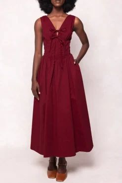 Kayla Dress in Burgundy