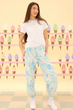 Kian Jogger Sweatpants in Blue Aquarelle Fleur