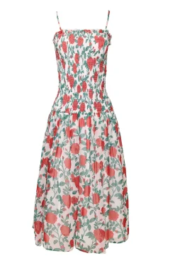 Kimberly Dress in Red Roses