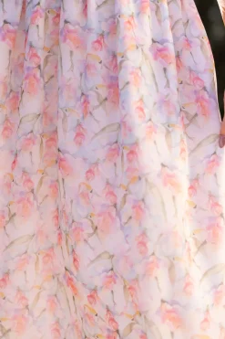 Kyla Dress in Watercolor Orchids