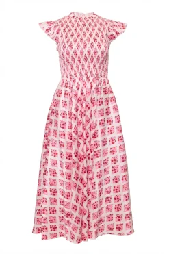 Kylie Dress in Rouge Lattice Floral