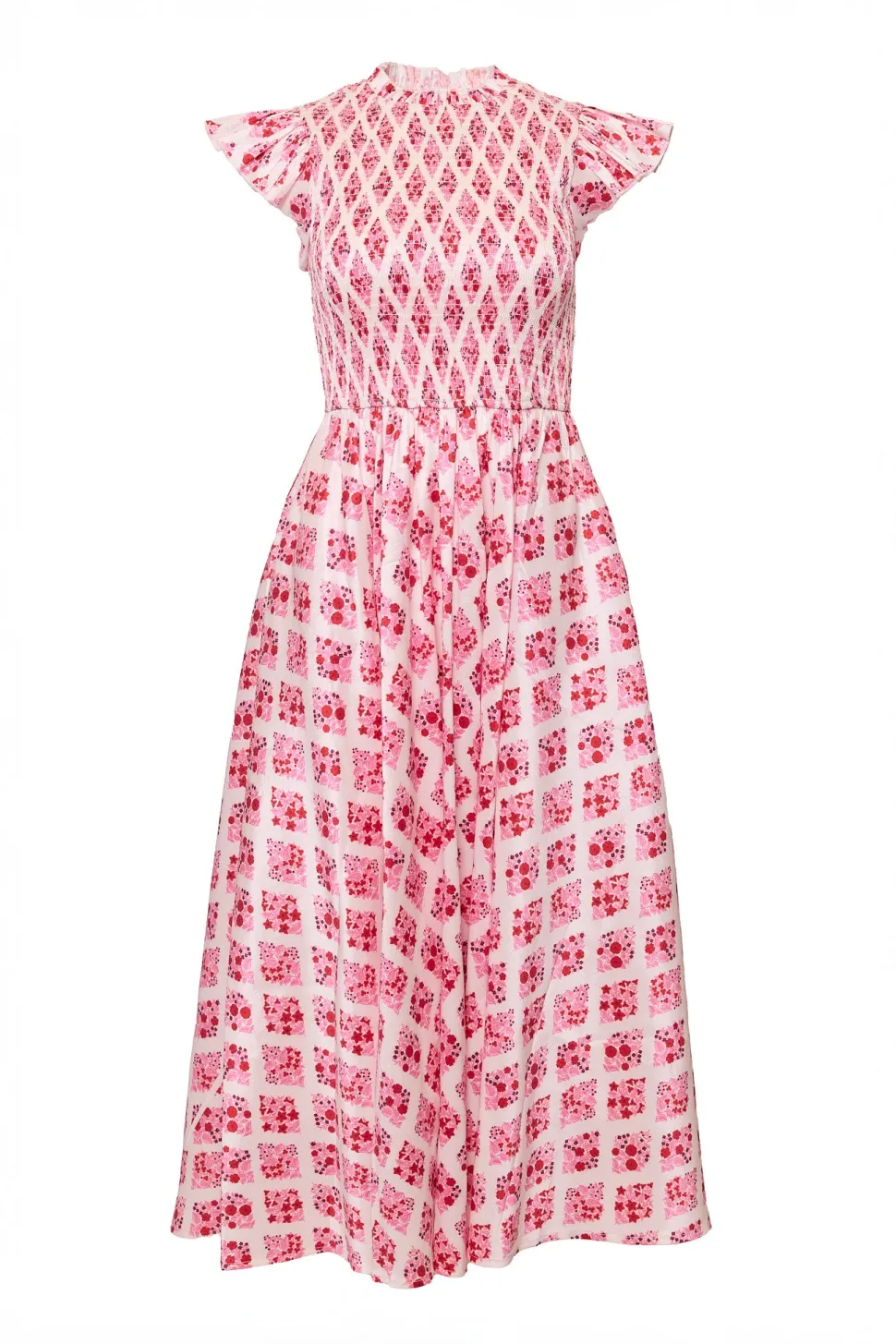 Kylie Dress in Rouge Lattice Floral
