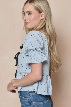 Lavinia Top in Light Blue
