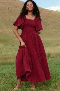 Lennon Maxi Dress in Wildberry