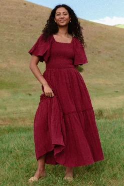 Lennon Maxi Dress in Wildberry