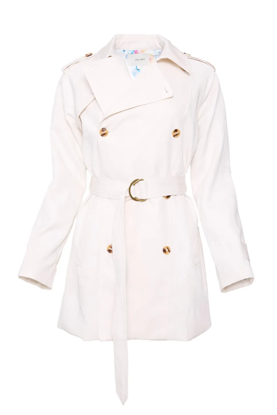 Linden Trench Coat in Blue Bouquet
