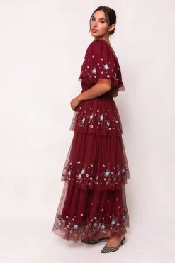 Mabel Dress in Burgundy