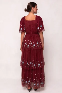 Mabel Dress in Burgundy