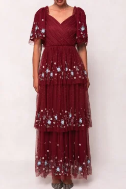Mabel Dress in Burgundy