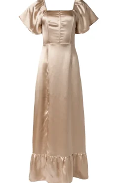 Maddie Dress in Champagne Satin