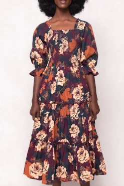 Madeline Dress in Equinox Rose