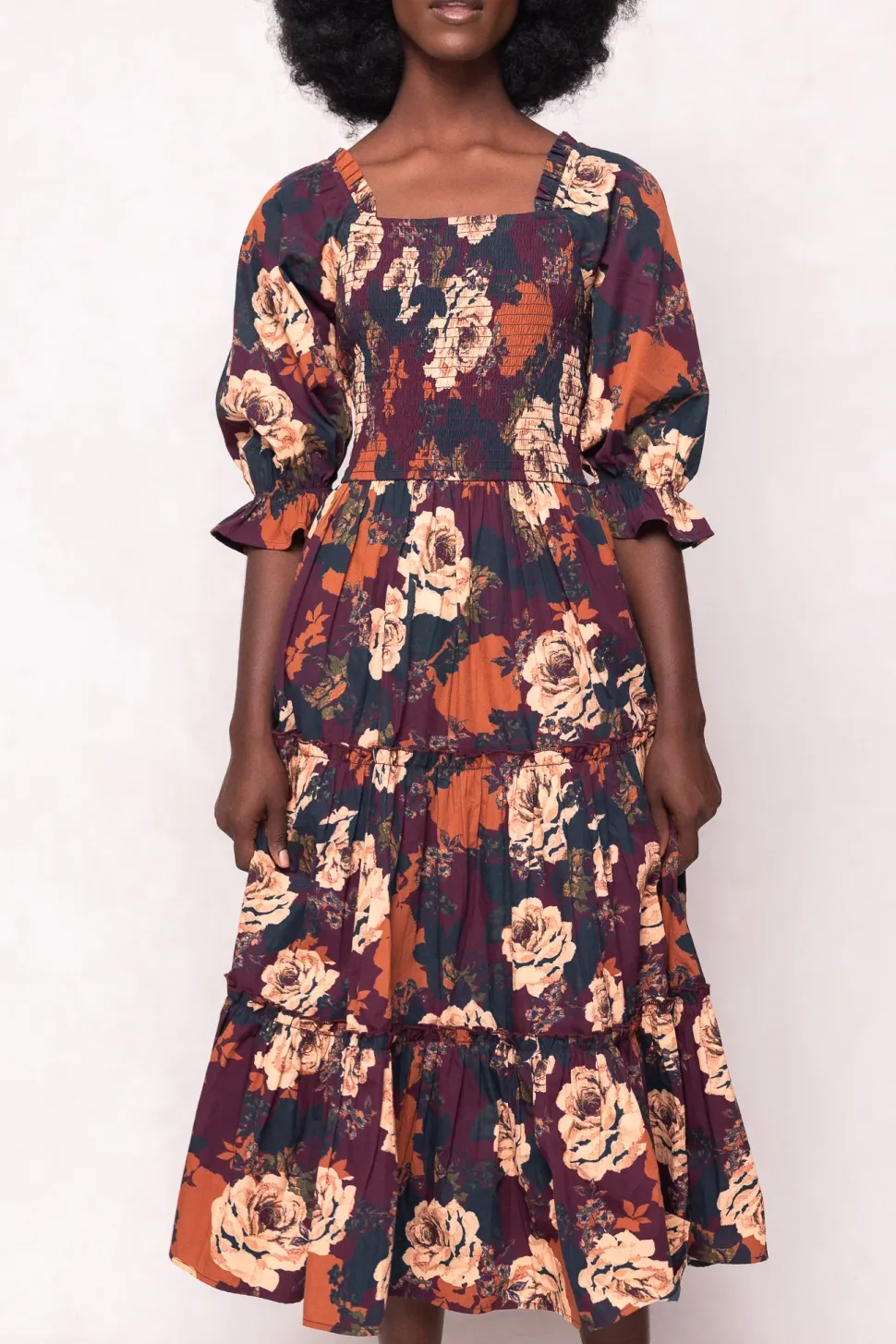 Madeline Dress in Equinox Rose