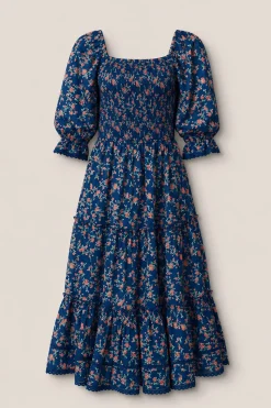 Madeline Dress in Midnight Vibrant Chintz