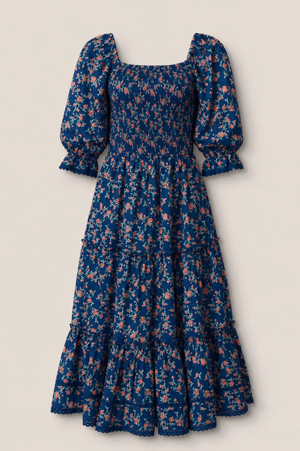 Madeline Dress in Midnight Vibrant Chintz