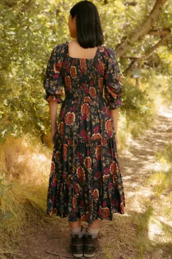 Madeline Dress in Moody Sunflower