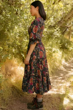 Madeline Dress in Moody Sunflower