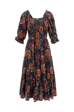 Madeline Dress in Moody Sunflower