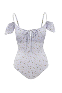 Maise One Piece in Blue Ditsy Floral
