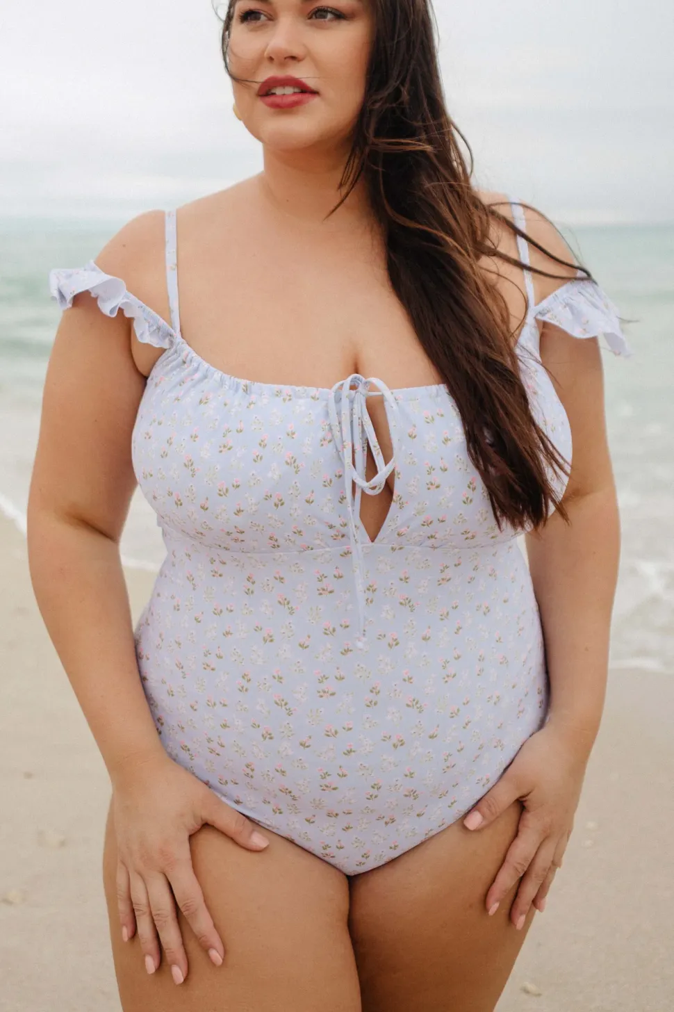 Maise One Piece in Blue Ditsy Floral