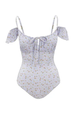 Maise One Piece in Blue Ditsy Floral