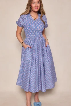 Mariah Dress in Linear Print