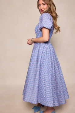 Mariah Dress in Linear Print