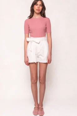 Maria Shorts in White Eyelet