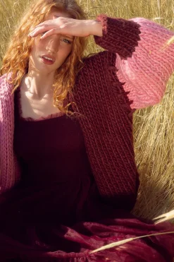 Marissa Sweater in Pink & Red