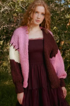 Marissa Sweater in Pink & Red