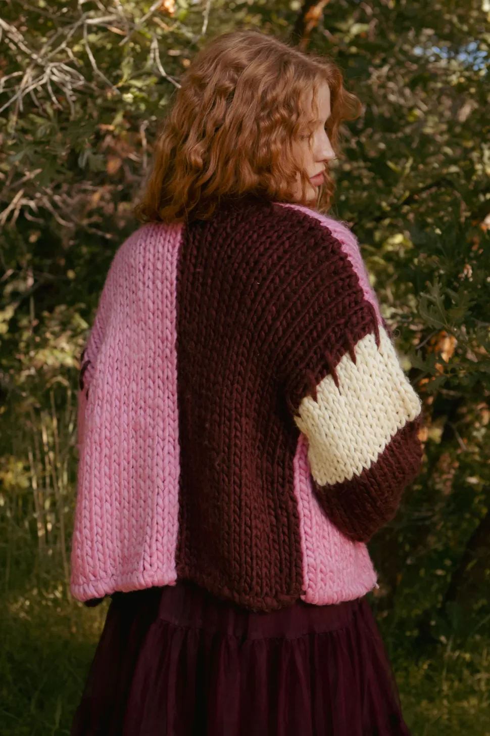 Marissa Sweater in Pink & Red