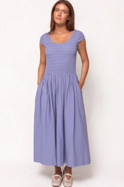 Marlow Cap Sleeve Dress in Blue