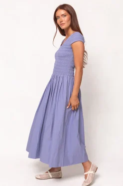 Marlow Cap Sleeve Dress in Blue