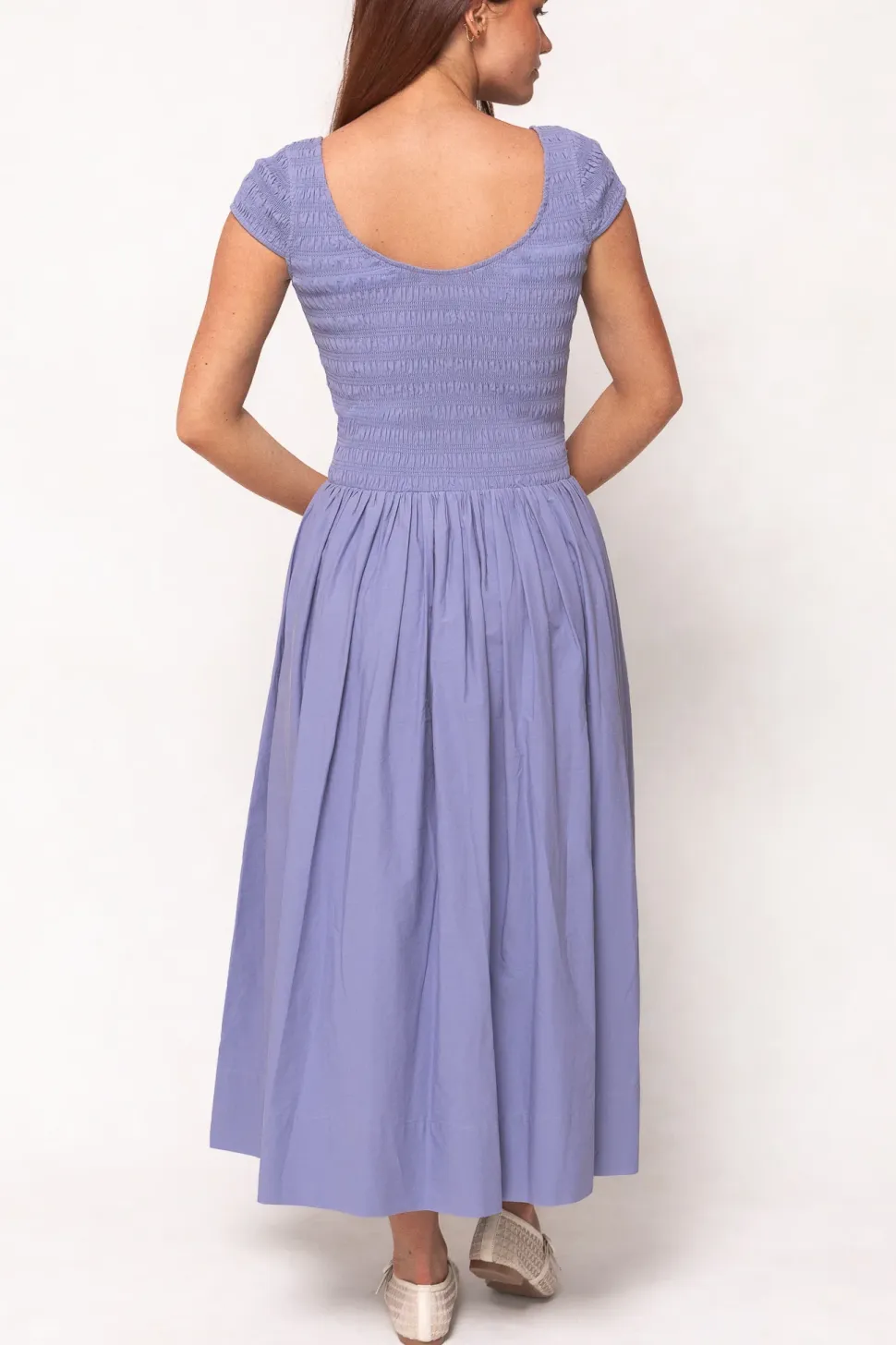Marlow Cap Sleeve Dress in Blue