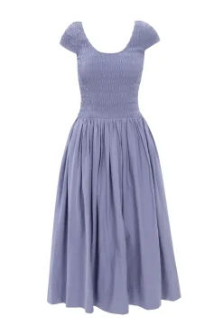 Marlow Cap Sleeve Dress in Blue