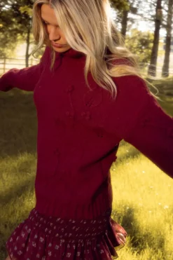 Megan Sweater in Burgundy