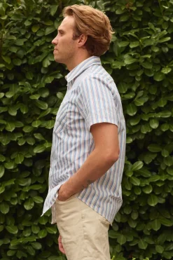 Mens James Shirt in Heritage Stripe