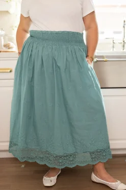 Messina Skirt in Dusty Teal