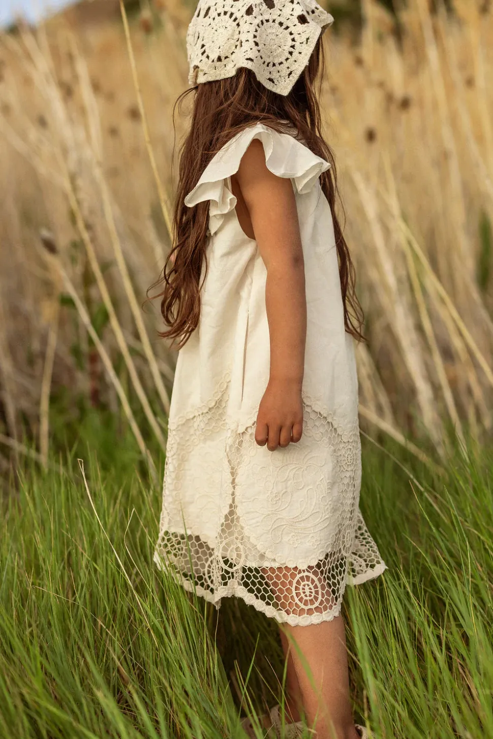 Mini Abigail Dress in Antique Ivory