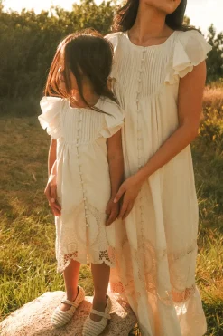 Mini Abigail Dress in Antique Ivory