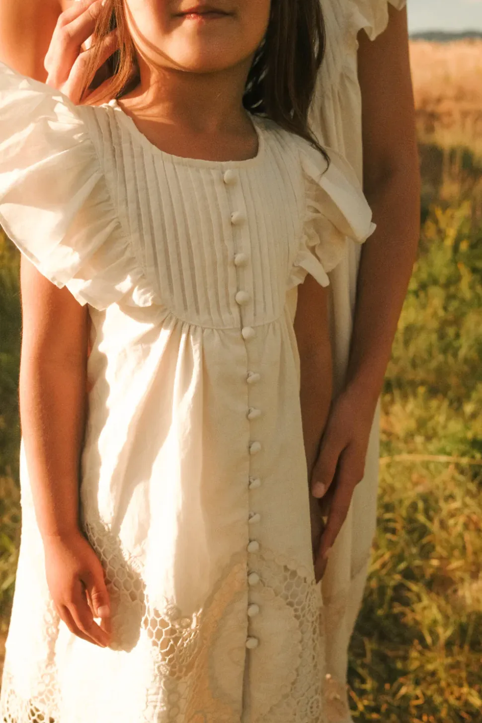 Mini Abigail Dress in Antique Ivory