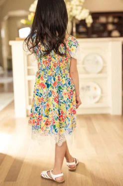 Mini Ada Dress in Vibrant Yarrow Print