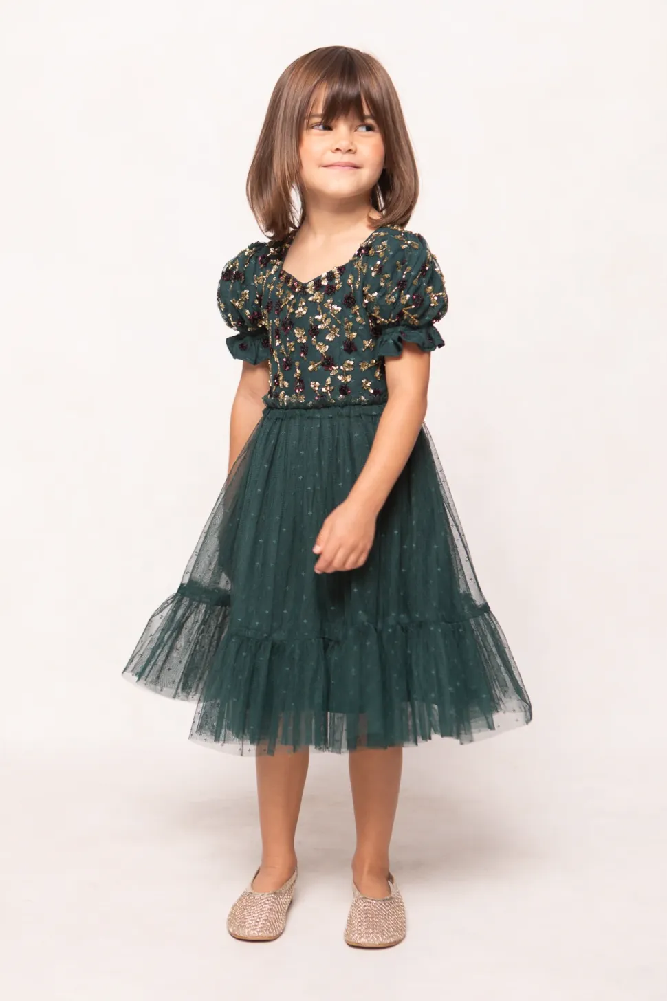 Mini Adara Dress in Green