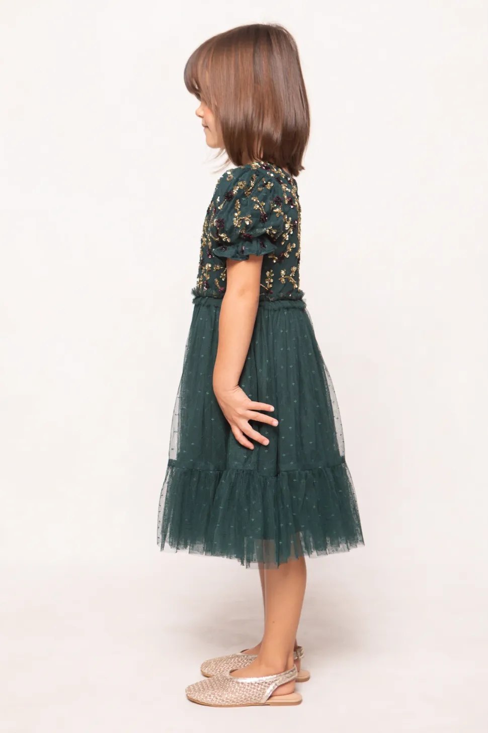 Mini Adara Dress in Green
