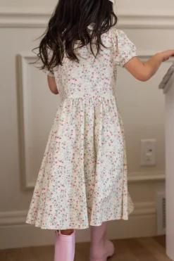 Mini Alayna Play Dress in Ivory Pansy Trellis